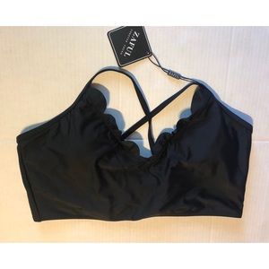 ZAFUL scalloped bikini swim top sz. 2x NWT